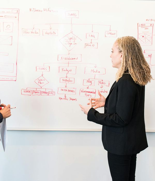 Strategic consulting process visualization showing step-by-step methodology and workflow